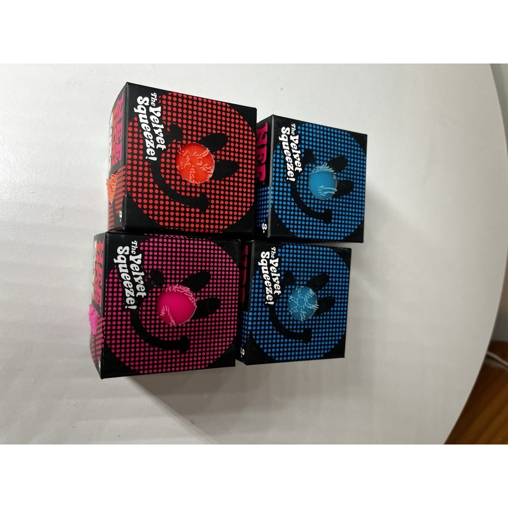 LOT OF 4 Nee Doh Needoh FUZZ BALL Flower Power The Velvet Squeeze Fuzzball NEW - Picture 3 of 8